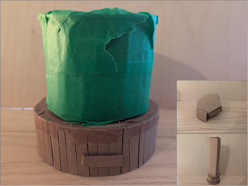 Photo of the main prototype that will be iterated on further. The aim is to combine conseptualized elements from the two other prototypes to influence future iterations.